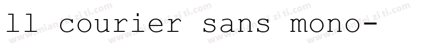 ll courier sans mono字体转换